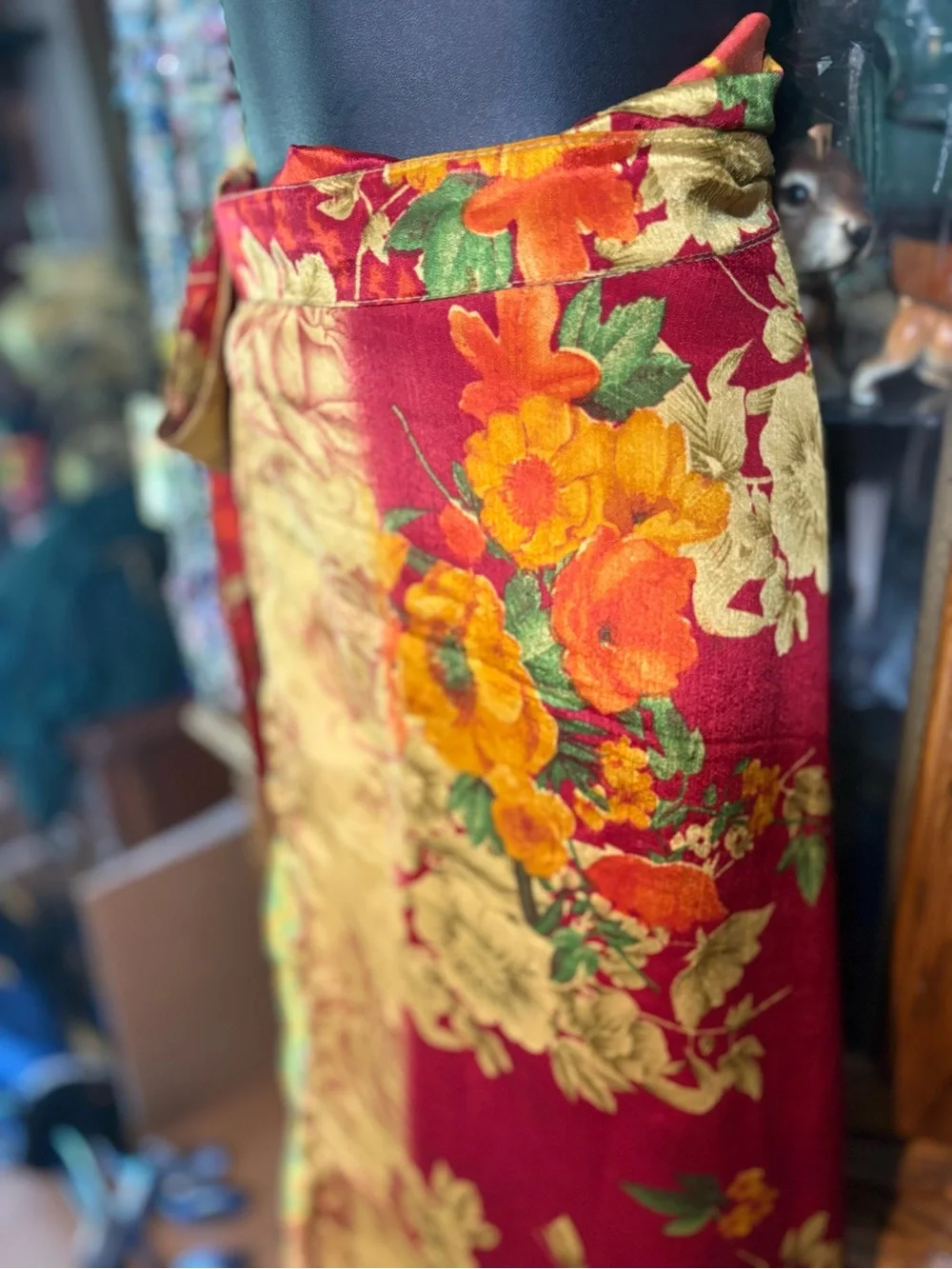 Darn Good Sari Wrap Boho Maxi Skirt
